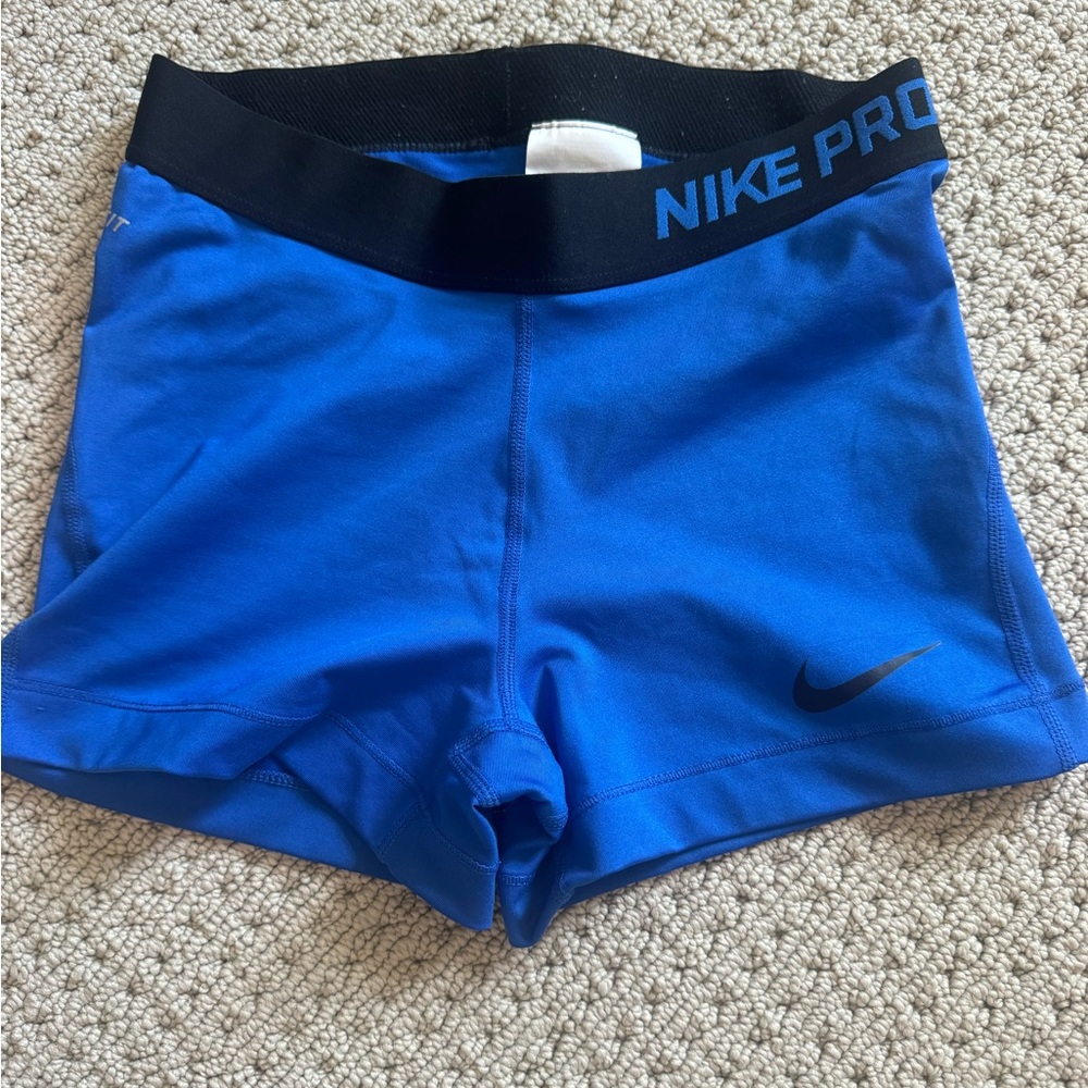 Nike Pro Blue and Black Shorts